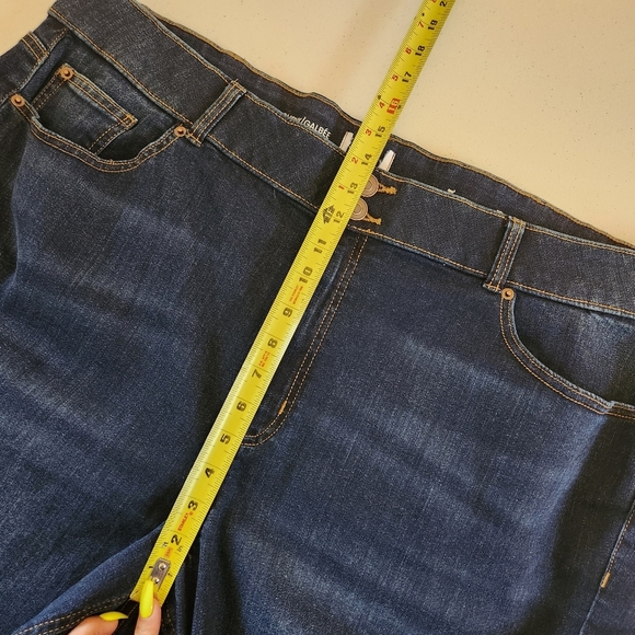 Penningtons Curvy Fit Denim Capri Dark Wash Jeans d/C Plus Size 24 New Summer - Picture 9 of 12